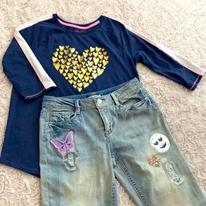 MUDD faded jeans and tunic top
